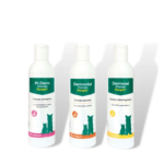 Dermosel Dermovital y M-derm champú para perros y gatos con problemas dérmicos