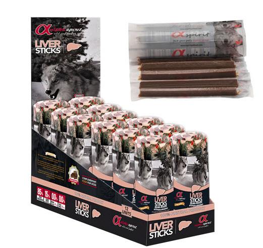 Alpha Spirit Canine Ristra Higado Caja 12X160Gr