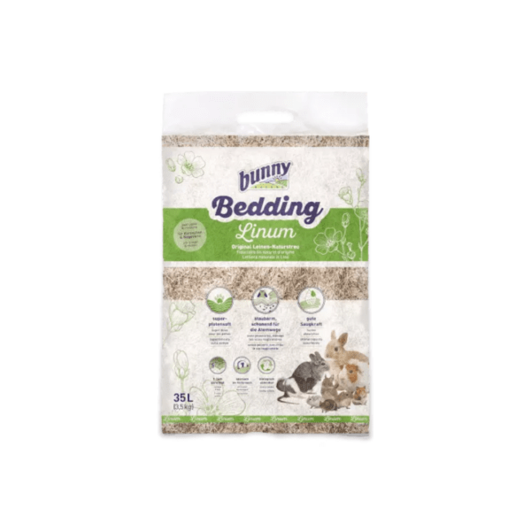 Bunny Litera De Lino Natural Para Conejos Y Roedores 35 Litros
