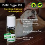 Pulfin Fogger IGR es un aerosol de descarga total con acción insecticida, larvicida y ovicida para controlar pulgas, garrapatas, piojos y otros insectos rastreros. Aprende aquí cómo usarlo correctamente.