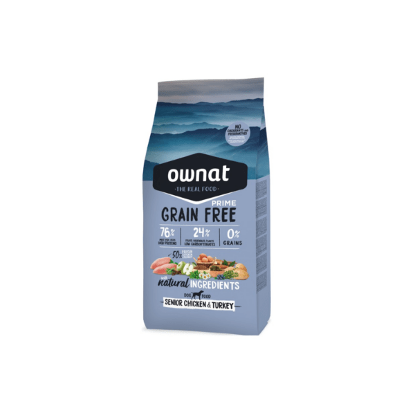 Ownat Prime Perro Senior Sin Cereales Pollo Pavo