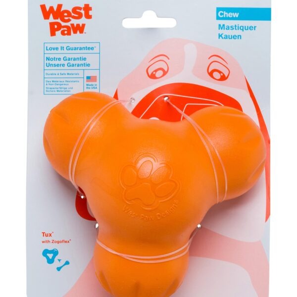 West Paw Zogoflex Juguete Tux L 13Cm Mandarina