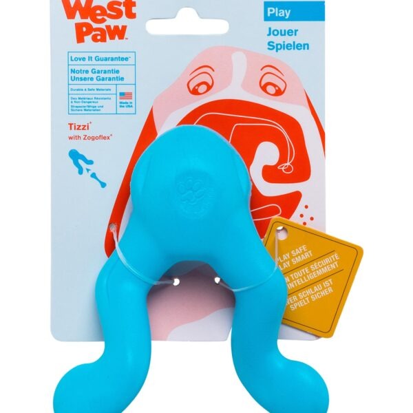 West Paw Zogoflex Juguete Tizzi S 11Cm Azul Turquesa