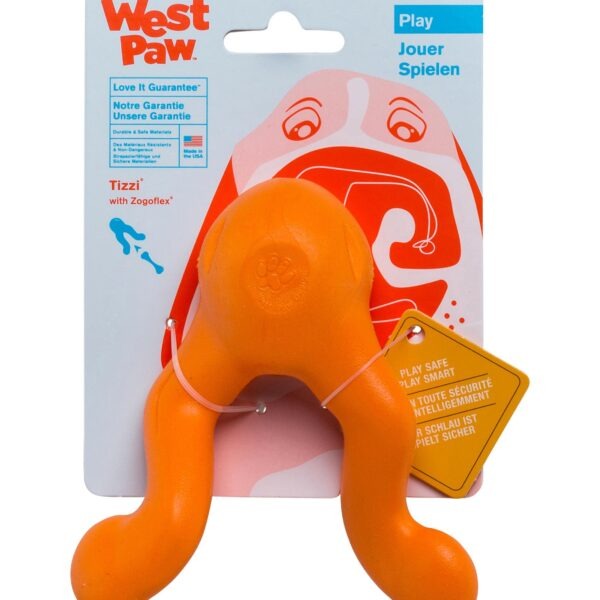 West Paw Zogoflex Juguete Tizzi S 11Cm Mandarina