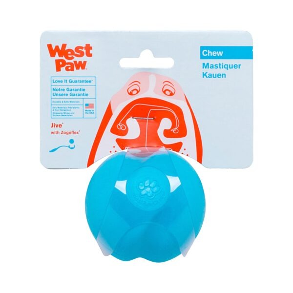West Paw Zogoflex Juguete Jive S 6Cm Azul Turquesa