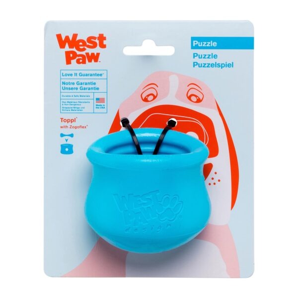 West Paw Zogoflex Juguete Toppl S 8Cm Azul Turquesa