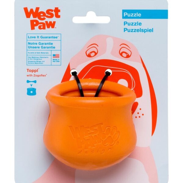 West Paw Zogoflex Juguete Toppl S 8Cm Mandarina