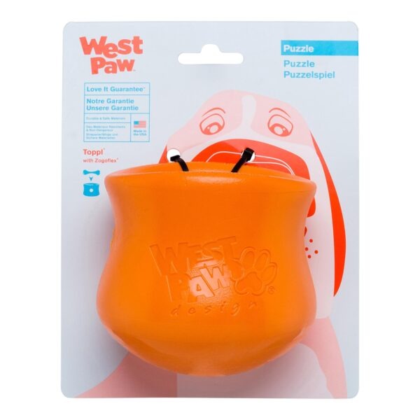 West Paw Zogoflex Juguete Toppl L 10Cm Mandarina