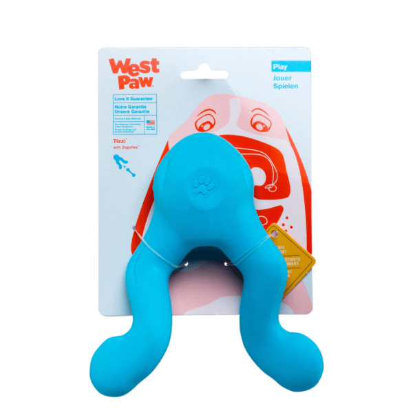 West Paw Zogoflex Juguete Tizzi L 18Cm Azul Turquesa