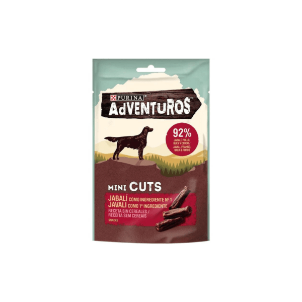 Adventuros Snack Palitos Mini Jabalí Para Perros Pack Ahorro 7x70 Gr