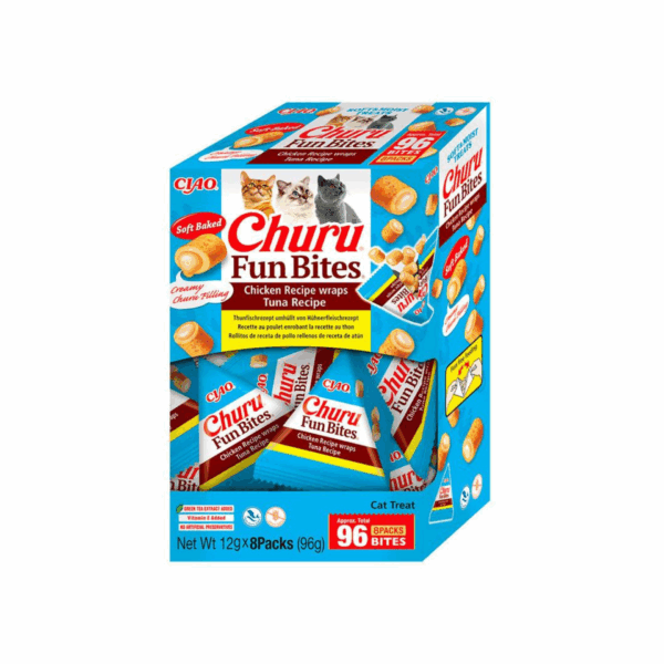 Churu Fun Bites Premios de Atún Para Gatos 12x8 Gr  - 96 Bites
